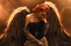 angel red haired angels guardian beautiful hair gothic fantasy dark tumblr head sad wings fairies angle am warrior choose board