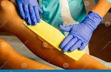 depilation spa epilation procedure beautician wax strips waxing client remove beauty woman hair preview