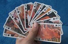 cards playing erotic nude deck showgirl