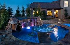 tub pools oklahoma tubs disappearing grotto eclectic jacuzzi caviness landscaping kitchen sensational mansions backyards spas mediterranean designrulz