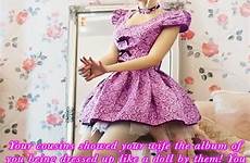petticoated captions sissy wife tg doll husband showed dressed cousins being album them