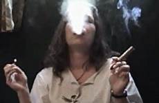 smoking mature woman heavy cigars