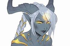 tiefling character dnd fantasy horns grey hair characters female white gif eyes beaten reference tumblr summoner rogue animation demon concept