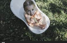 bath girl little tub sitting garden portrait stock alamy offset questions any