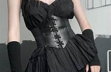 emo corset punk bandage bustier cummerbund