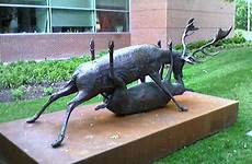 deer mating statues reddit penis statue world around two giant ashamed whale deers exploding locals breasts weirdest their school outside