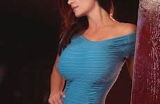 blue denise milani dress photoshoots sexiest