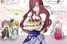 erza fairytail scarlet titania natsu mirajane