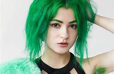 hair armpit dyed color girl body choose board green