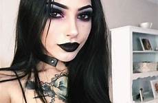 goth makeup gothic girls beauty women dark hot fashion punk girl cute aesthetic pretty witch vampire so tumblr steampunk hair