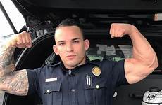 uniform cops cop muscle officers buff hunks arrest enforcement ricardo uniformincar jerome vidal