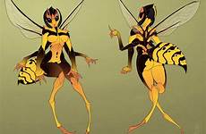 humanoid honeycomb wasp fydbac bees insects bugs abdomen