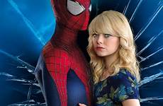 spider emma stone amazing man posters gwen promoshoot spiderman stacy gotceleb peter post back