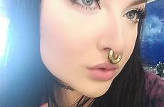 septums septum piercing piercings ring stretched cheek