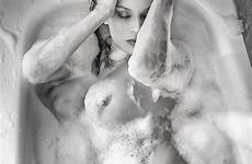 bathing bathtub sexy beauty nipples tits wet boobs foam smutty