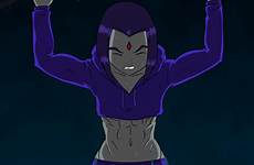 raven deviantart belly starfire button lone commission training gussmee has abs comics fan