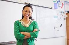 teacher asian portrait female classroom confident
