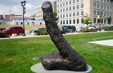 penis statue moines des iowa gymnast statues iii sculpture ugly sculptures giant turd male reddit park shaped ugliest brown exploding