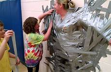 duct taped teacher stuck