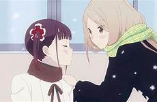 anime yuri couple gif cute gifs kawaii ai kiss tumblr shoujo pastel girls wifflegif gbt cuteness