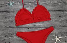 red bikini bikinis women sexy swimwear set push brazilian bandage bathing suit female