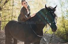 horse riding bareback dark brunette forest woman summer green beautiful preview