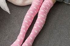 pink fuzzy socks highs knee ddlg warm abdl thick diaper enlarge