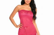 lingerie nightwear avidlove piece lace sexy women sheer sleepwear strapless underwear erotic plus size romper babydolls chemises