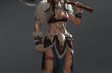 artstation barbarian savage clara viking dnd armor barbare guerreira rpg personagem asse imaginarycharacters xiao minotauro thecollectibles fantastique zuihou mulher phrrmp