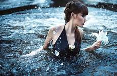 water girl splashing