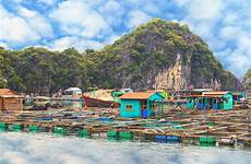 halong galleggiante villaggio asiatica