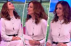 trinny woodall nipples malfunction embarrassing exposes suffers langsford ruth itv