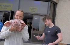 head vegan anti pig protester squirrel eats decapitated market filmed pigs vegfest clash brighton protesters eating outside between during raw