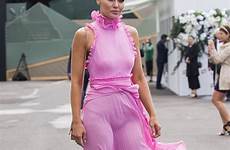 jodi anasta melbourne cup body her underwear frock accidentally clings wind off shows sheer pink oh fashion line daily she