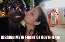 front cheating girlfriend boyfriend kisses