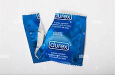 condom wrapper durex pack ripped stock alamy