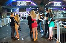 saturday drunk manchester party night christmas after revellers group clubs nightclub outside friday city hundreds continues spill chaos ark each