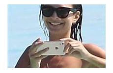 emily ratajkowski boobs topless naked beach side candids compilation celeb ultimate thong