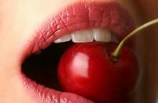 eating cherries beautiful lips
