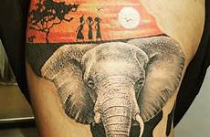 tattoos tattoo african thigh africa elefant girl