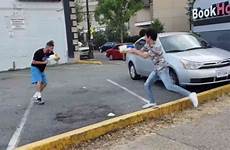 watergun strangers fight youngsters challenge summer during street hot