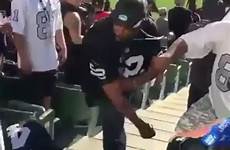 fans raiders fight fan fist brutal