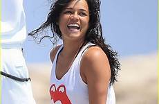 michelle rodriguez bikini gets body sandy vacation while her spain yacht completely sand covered size popsugar