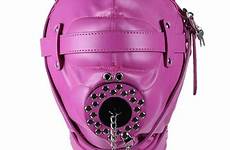 hood gag harness discipline soft enclosed removable sadomaso maschera deprivation restraints smtaste dhgate