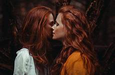 women redhead hair kiss long freckles person group couple profile face romance interaction human wallpaper action wavy outdoors side away