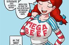 wendy yore anime girl hentai mascot bandwagon smug mega big wendys thicc relatedguy sexy milk meme beef female cartoons rule34