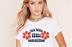 bitty itty titty committee shirt boobs clothing flower power aesthetic clothes tee hippie
