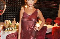 rita ora dress nipples clingy london cleavage mini her through performs braless club red annabel sexy sheer thong dinner performance