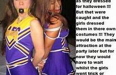 sissy wrong captions tg cheerleader feminization stephanie lustig femdom kostüme gefesselt anziehen