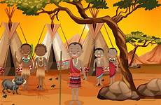 african illustration aardachtergrond afrikaanse traditionele stammen kleding etnische